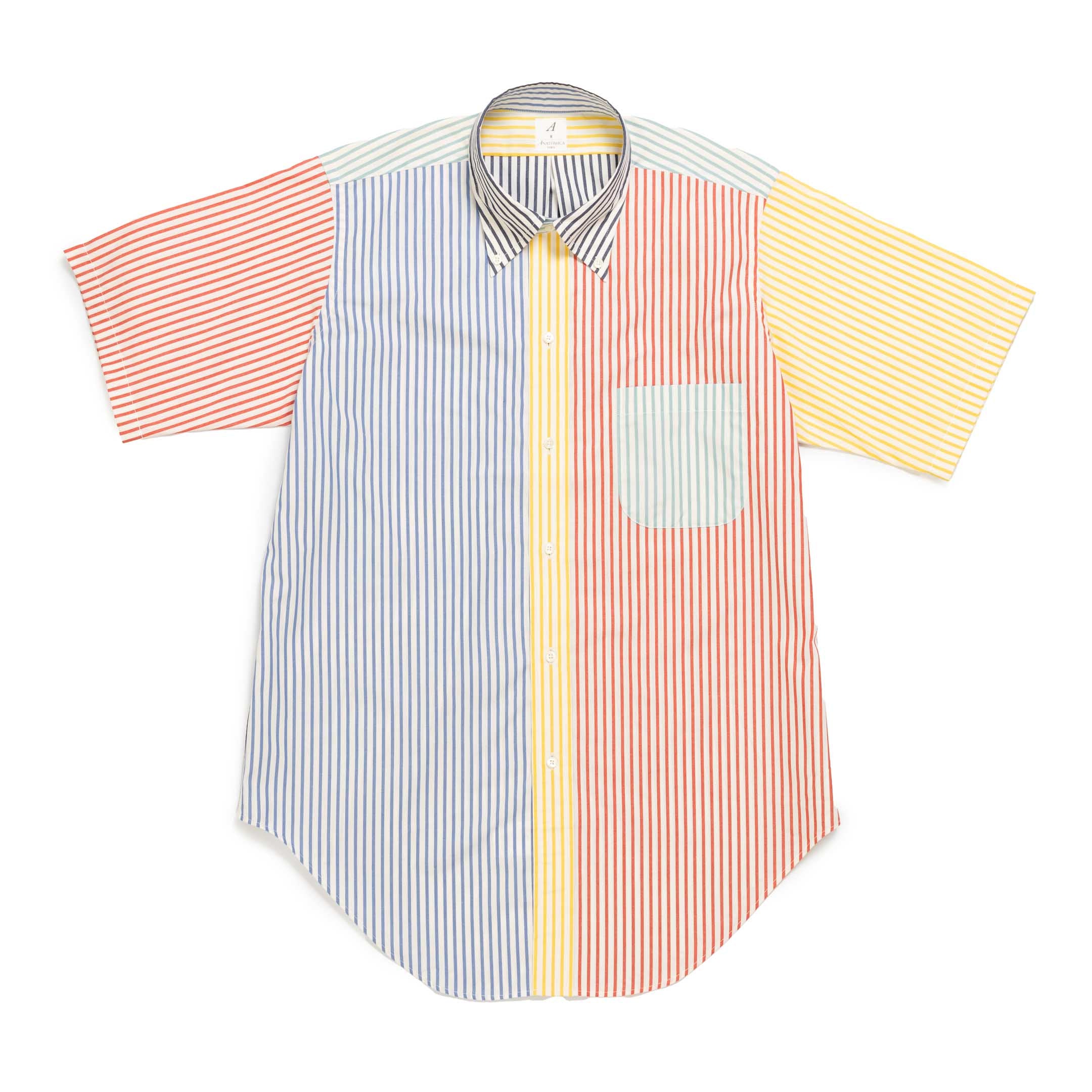 Anatomica BD Shirt S/S Candy Stripe Multi-Shirt-Clutch Cafe
