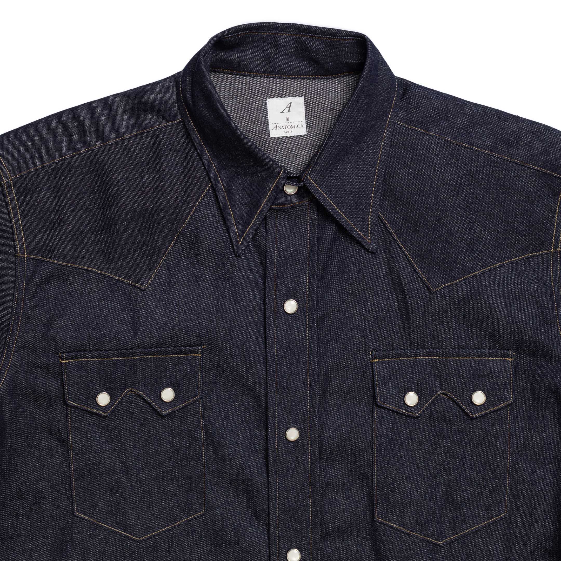 Anatomica Denim Western Shirt Indigo-Shirt-Clutch Cafe