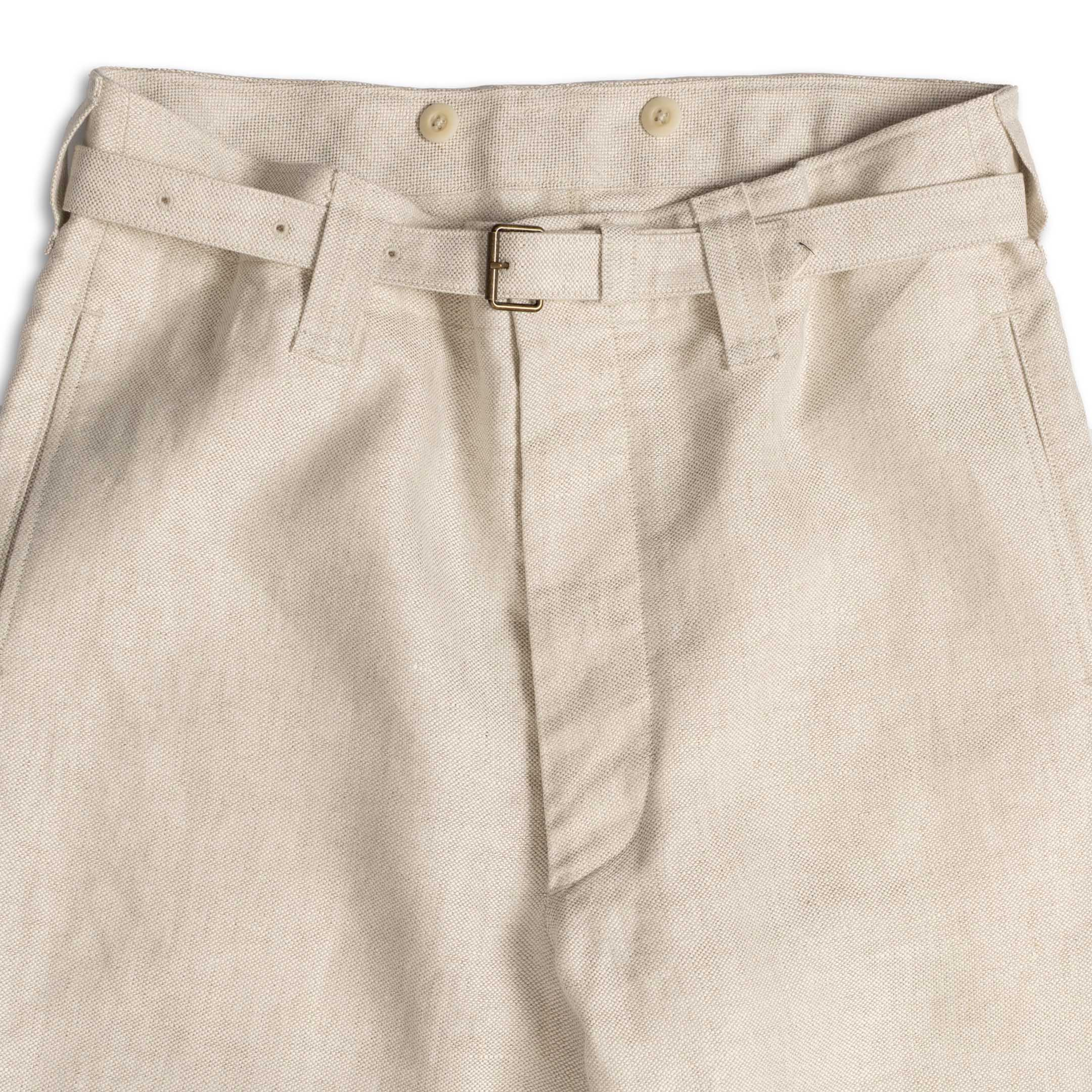 Anatomica Docker Pants Linen Canvas Natrual-Trousers-Clutch Cafe