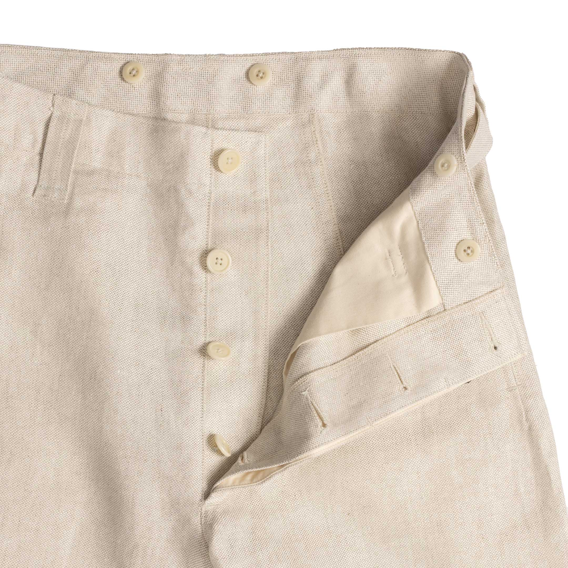 Anatomica Docker Pants Linen Canvas Natrual-Trousers-Clutch Cafe