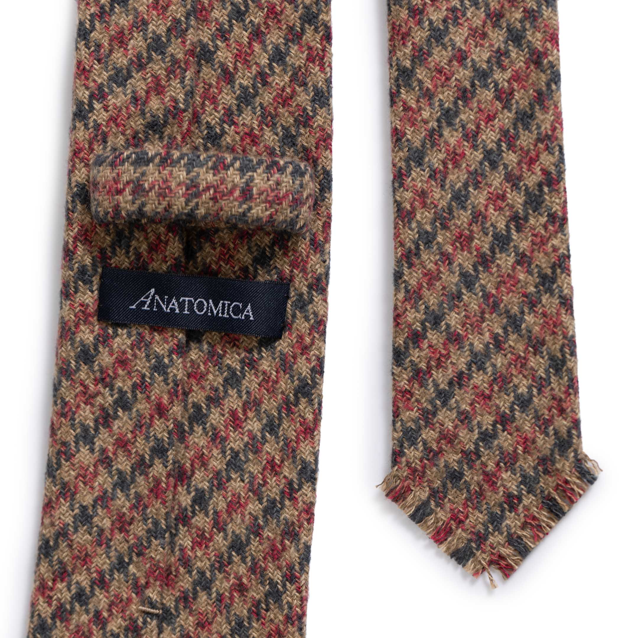 Anatomica Hand Fringe Tie Cotton Tweed Pink-Tie-Clutch Cafe