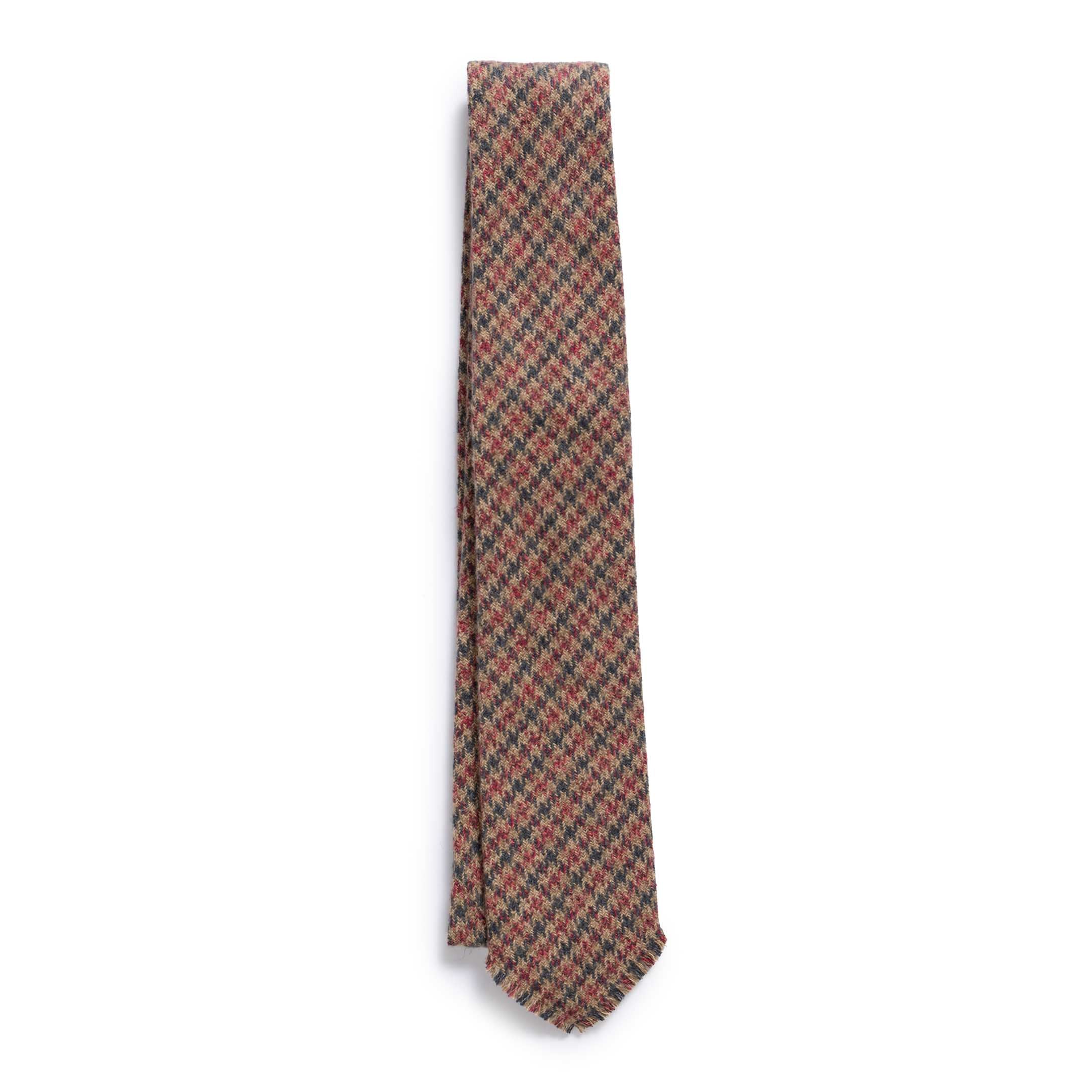 Anatomica Hand Fringe Tie Cotton Tweed Pink-Tie-Clutch Cafe