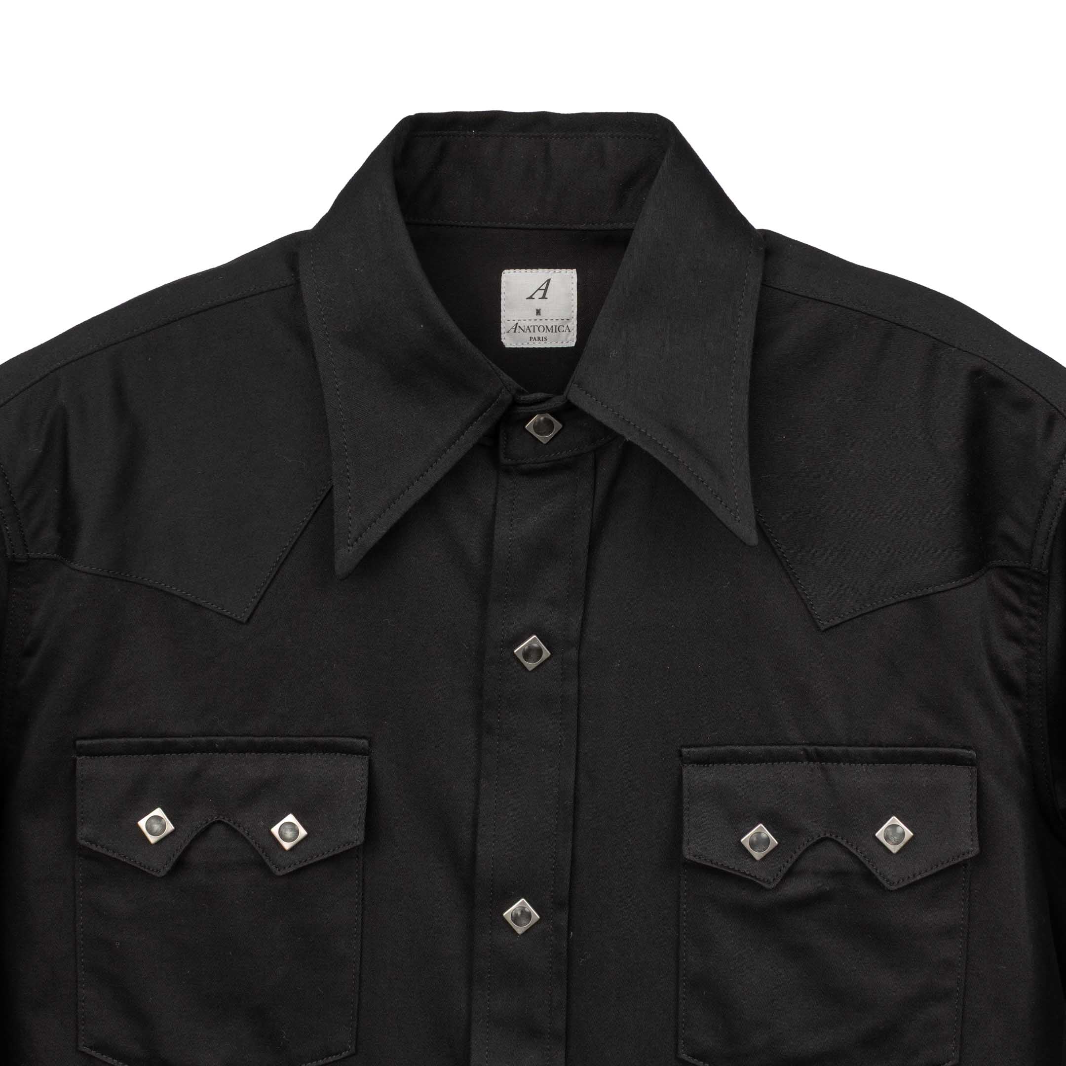 Anatomica Harrison Shirt Sateen Black-Shirt-Clutch Cafe