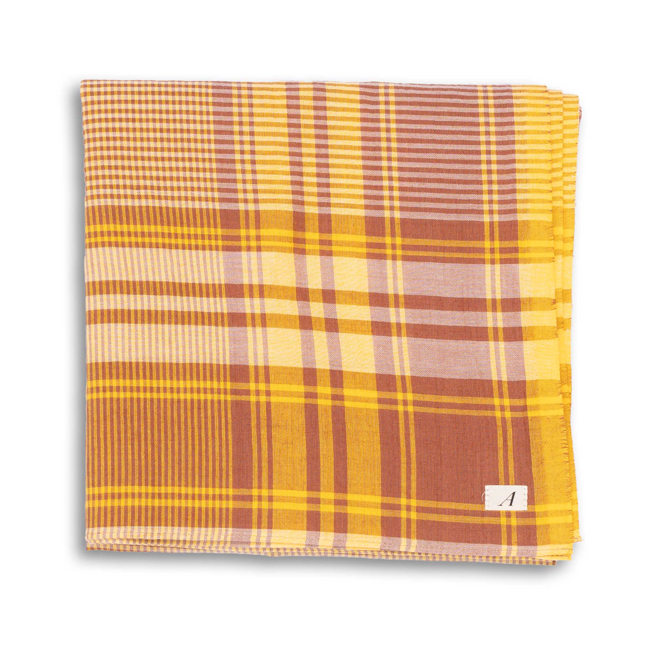 Anatomica Madras Scarf Mustard-Scarf-Clutch Cafe