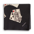 Anatomica Playing Cards Scarf Black-Bandana-Clutch Cafe