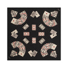 Anatomica Playing Cards Scarf Black-Bandana-Clutch Cafe
