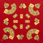 Anatomica Playing Cards Scarf Red-Bandana-Clutch Cafe