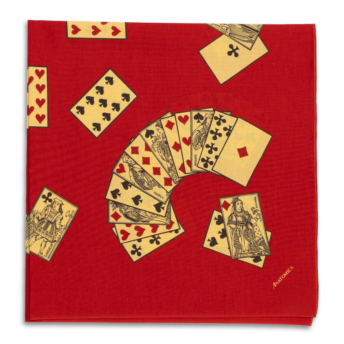Anatomica Playing Cards Scarf Red – Clutch Cafe
