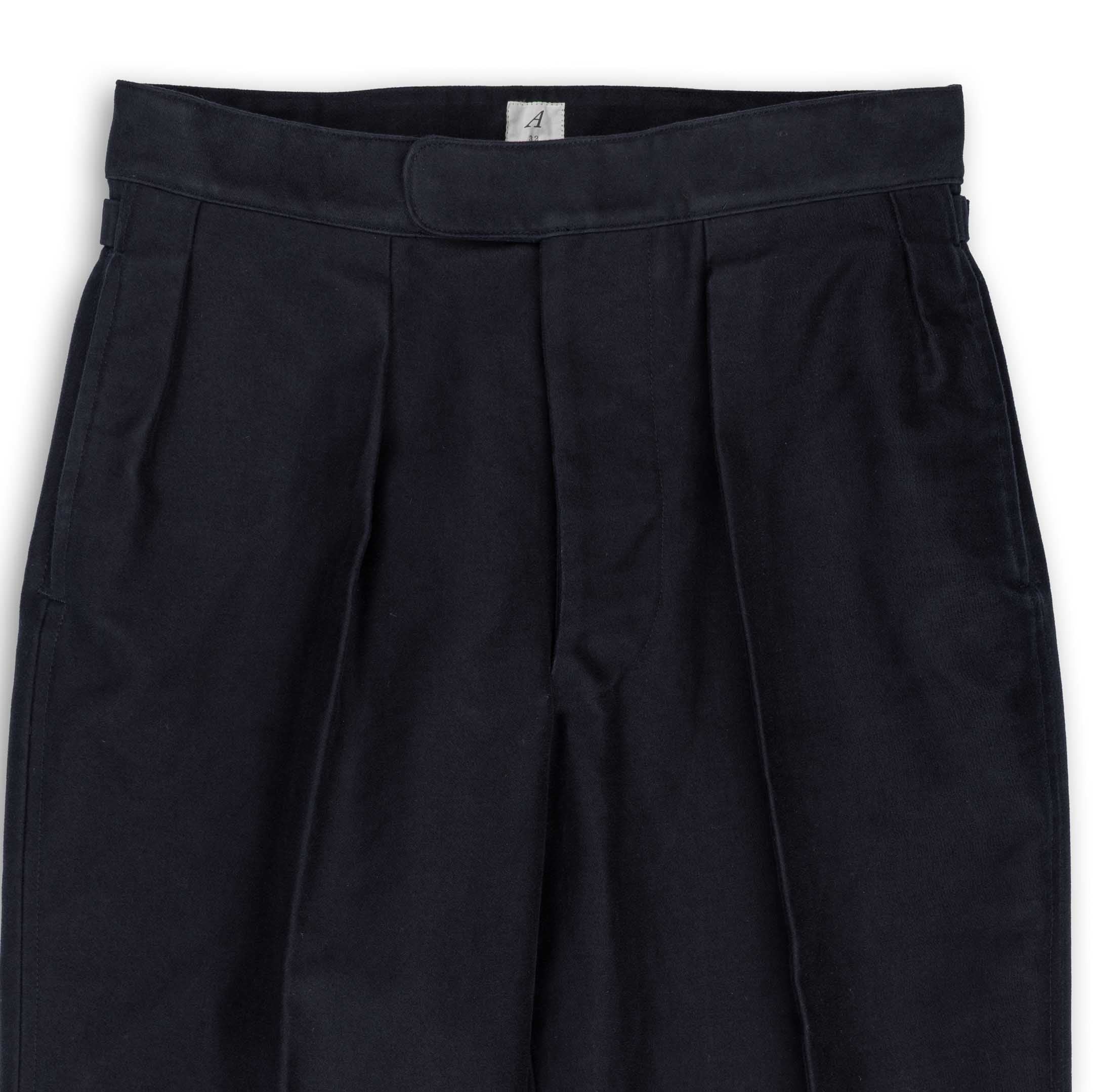 Anatomica Royal Marine Pants II Moleskin Navy-Trousers-Clutch Cafe
