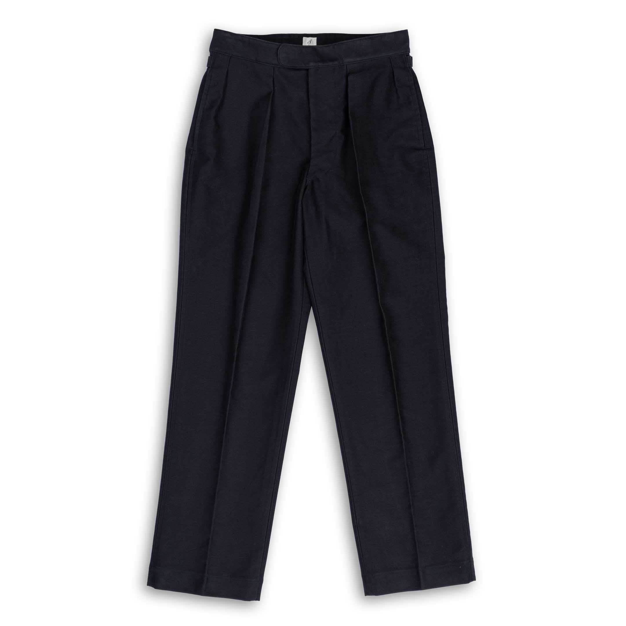 Anatomica Royal Marine Pants II Moleskin Navy-Trousers-Clutch Cafe