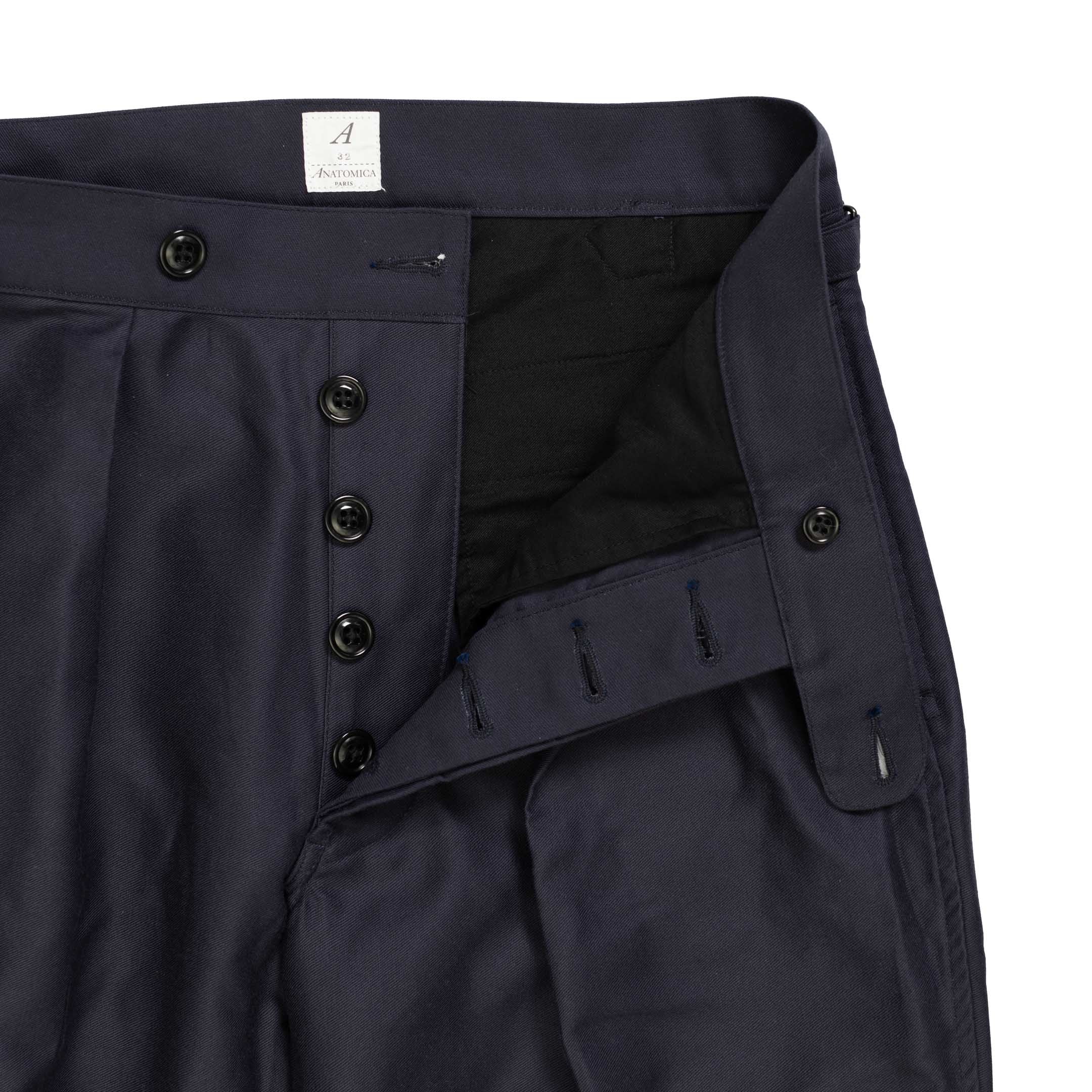 Anatomica Royal Marine Pants II Navy-Trousers-Clutch Cafe