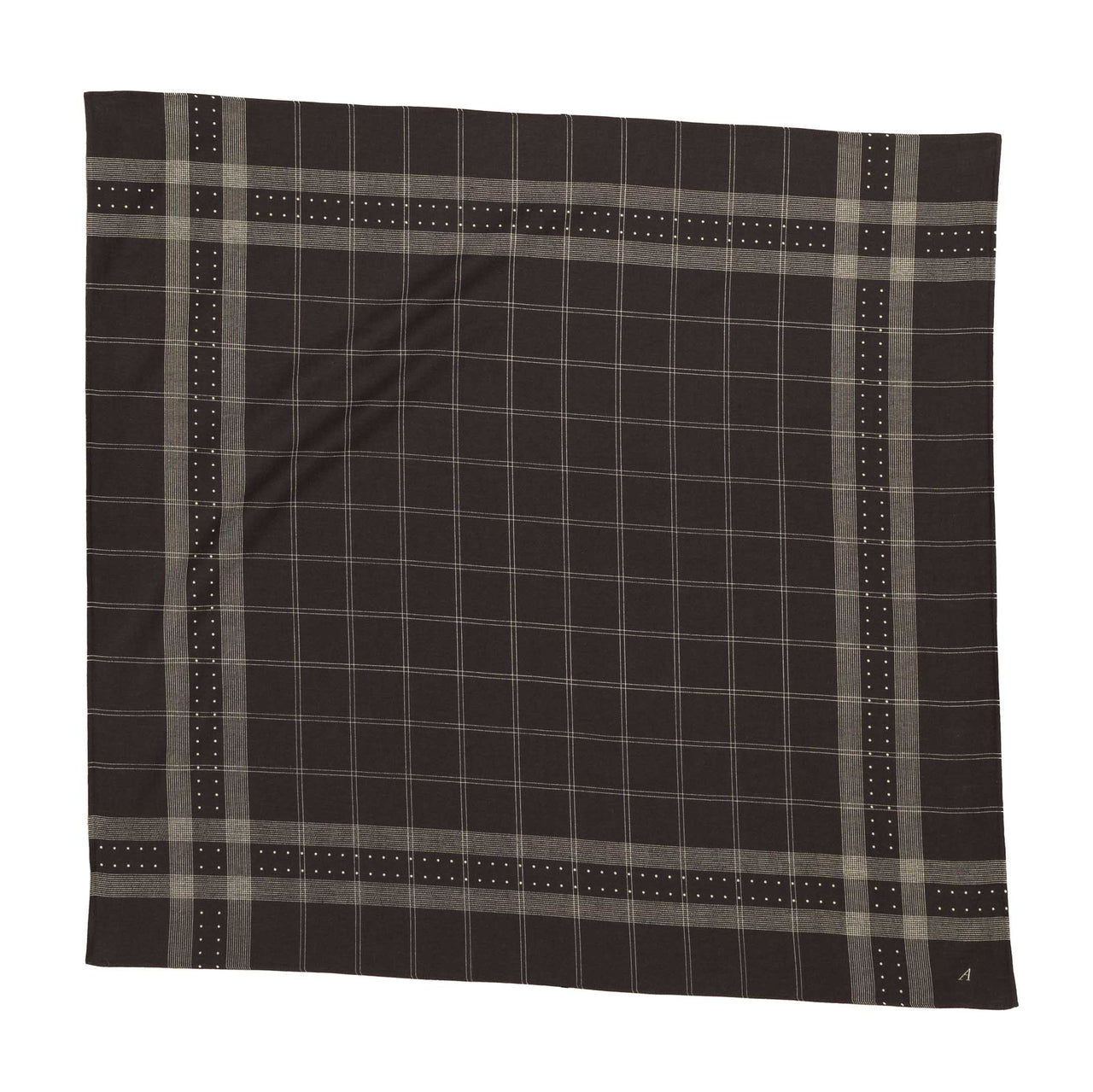 Anatomica Satin Scarf Stripe Dot Brown-Scarf-Clutch Cafe