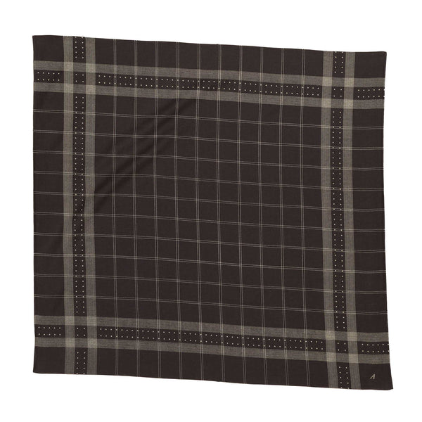 Anatomica Satin Scarf Stripe Dot Brown-Scarf-Clutch Cafe