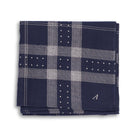 Anatomica Satin Scarf Stripe Dot Navy-Scarf-Clutch Cafe