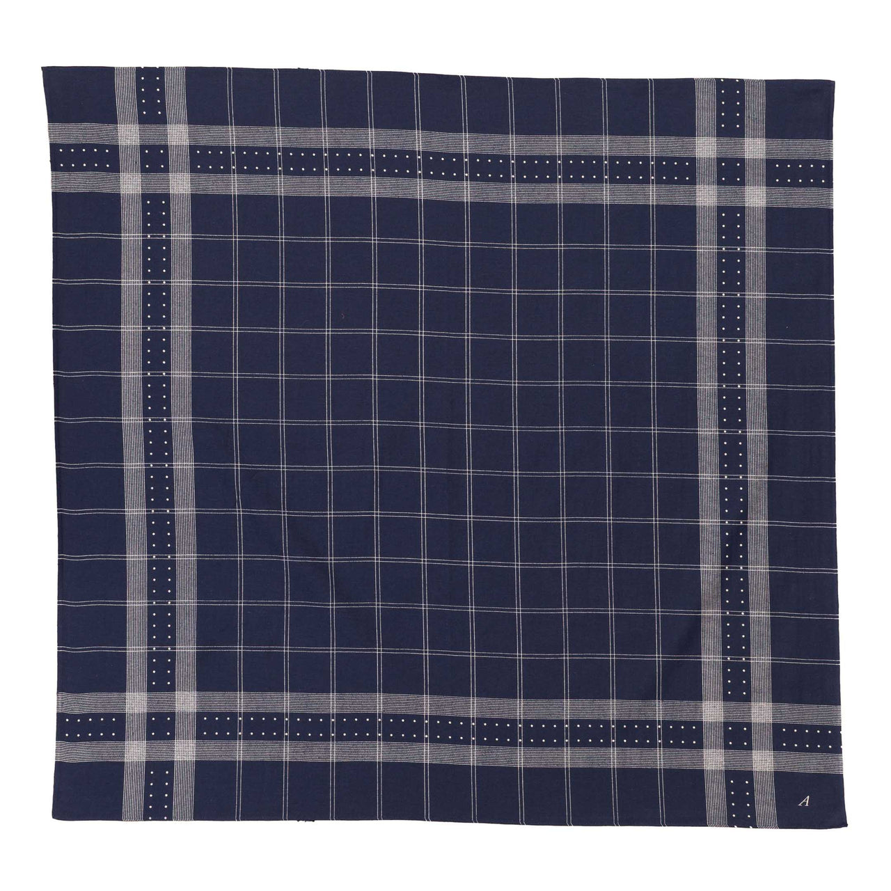 Anatomica Satin Scarf Stripe Dot Navy-Scarf-Clutch Cafe