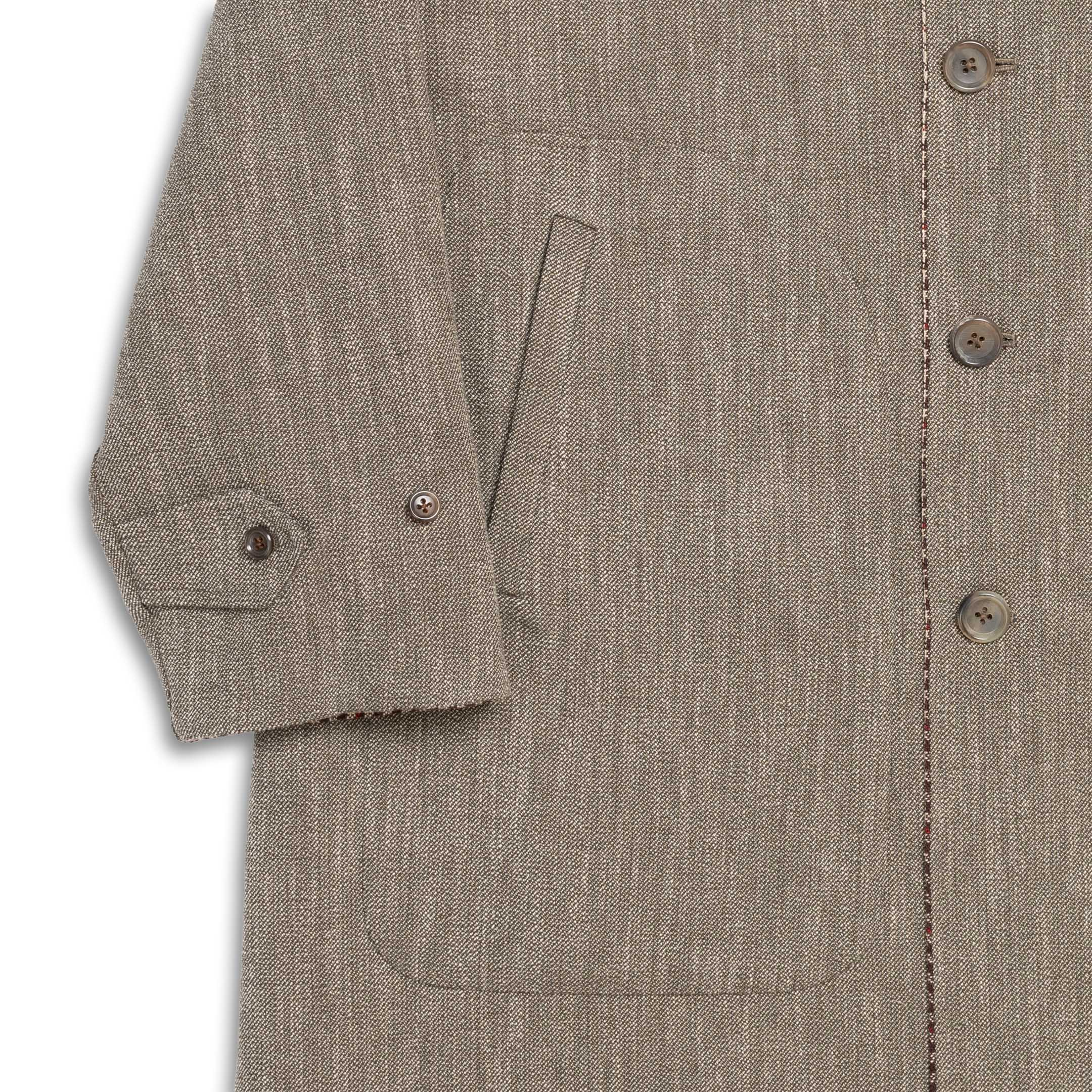 Anatomica Single Raglan 35 Reversible Coat Beige Check-Coat-Clutch Cafe