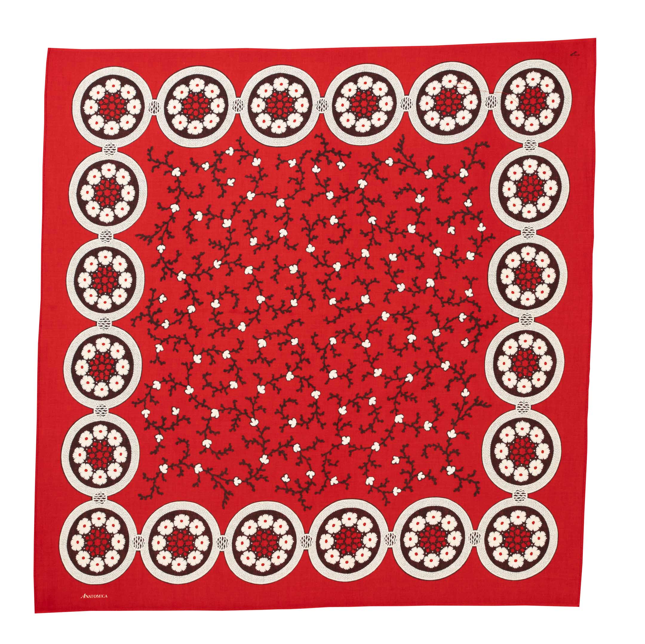Anatomica Six Petal Flower Bandana Red-Bandana-Clutch Cafe