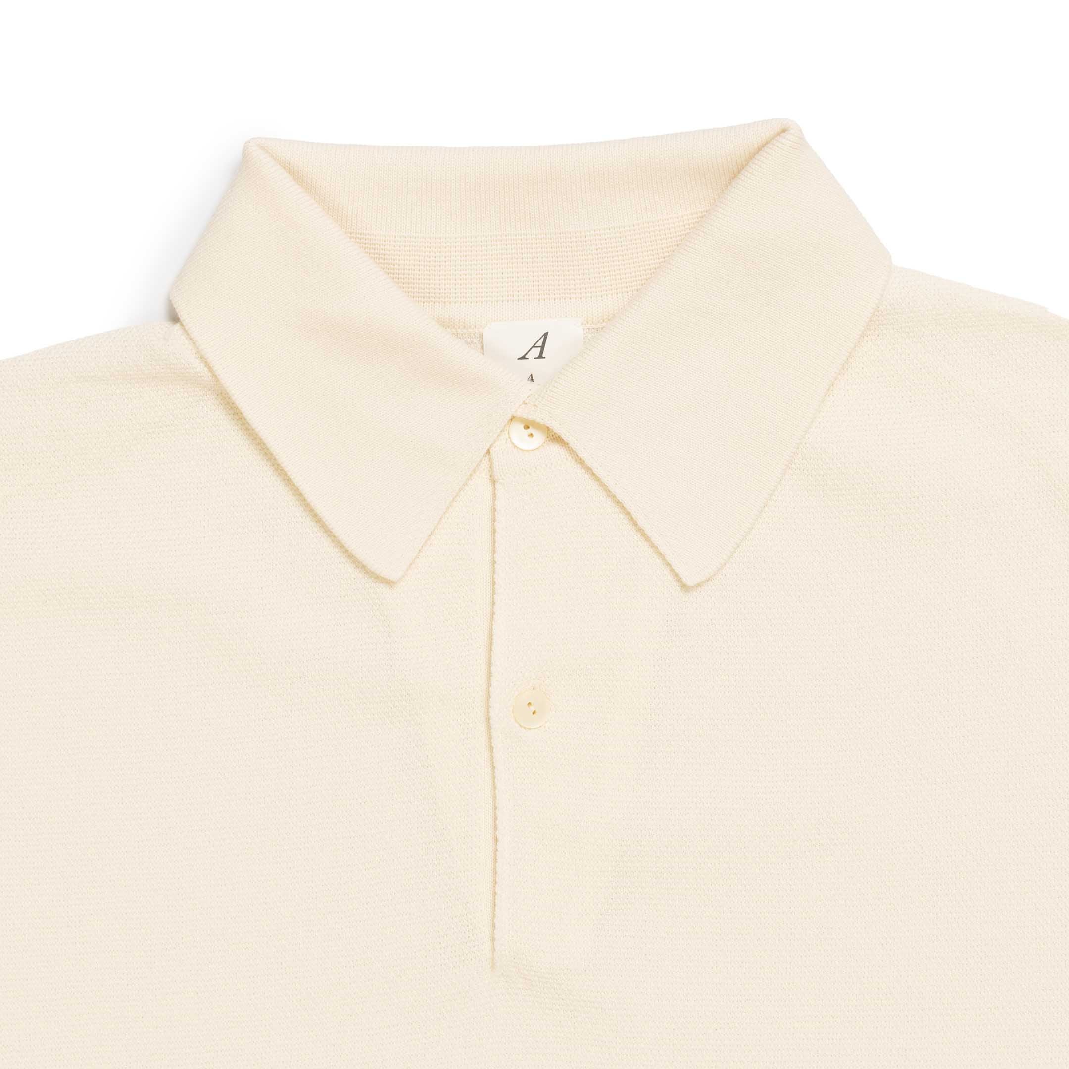 Anatomica Statham Knit Polo Natural-Polo Shirt-Clutch Cafe