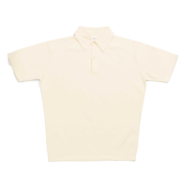 Anatomica Statham Knit Polo Natural-Polo Shirt-Clutch Cafe