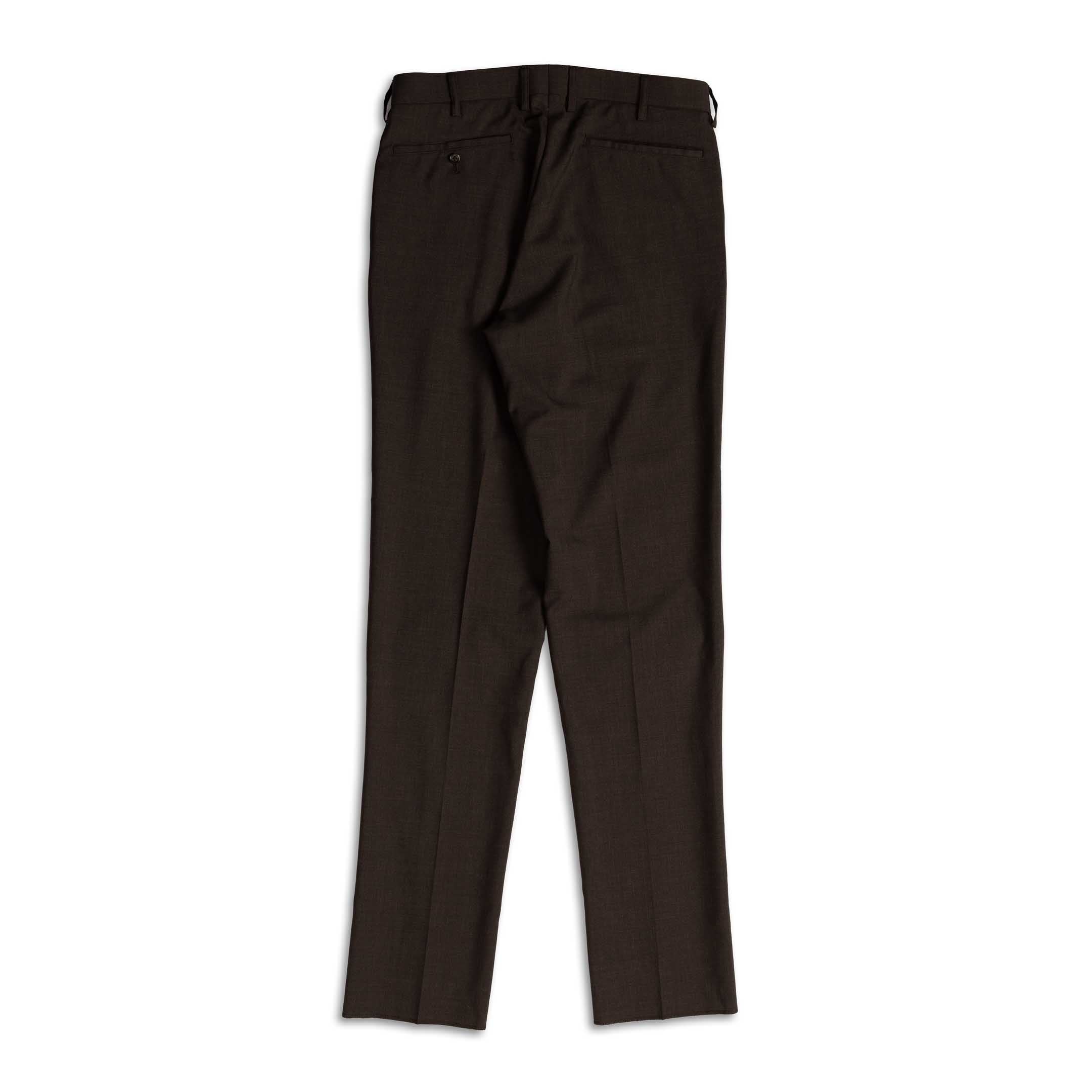 Anatomica Trim Stem Pants Summer Wool Brown-Trousers-Clutch Cafe