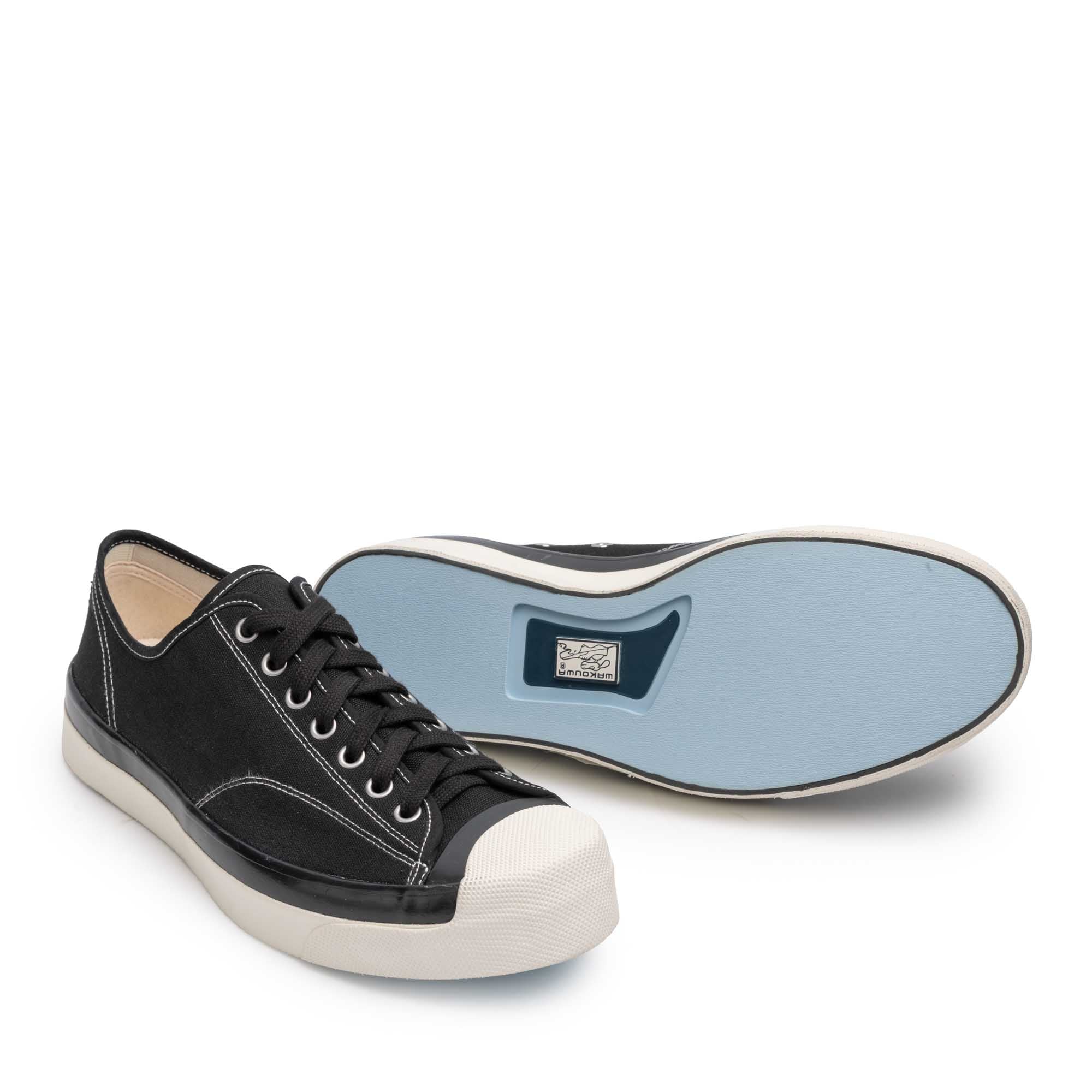 Anatomica x Wakouwa Canvas Derby Cap Toe Sneaker Black-Sneaker-Clutch Cafe