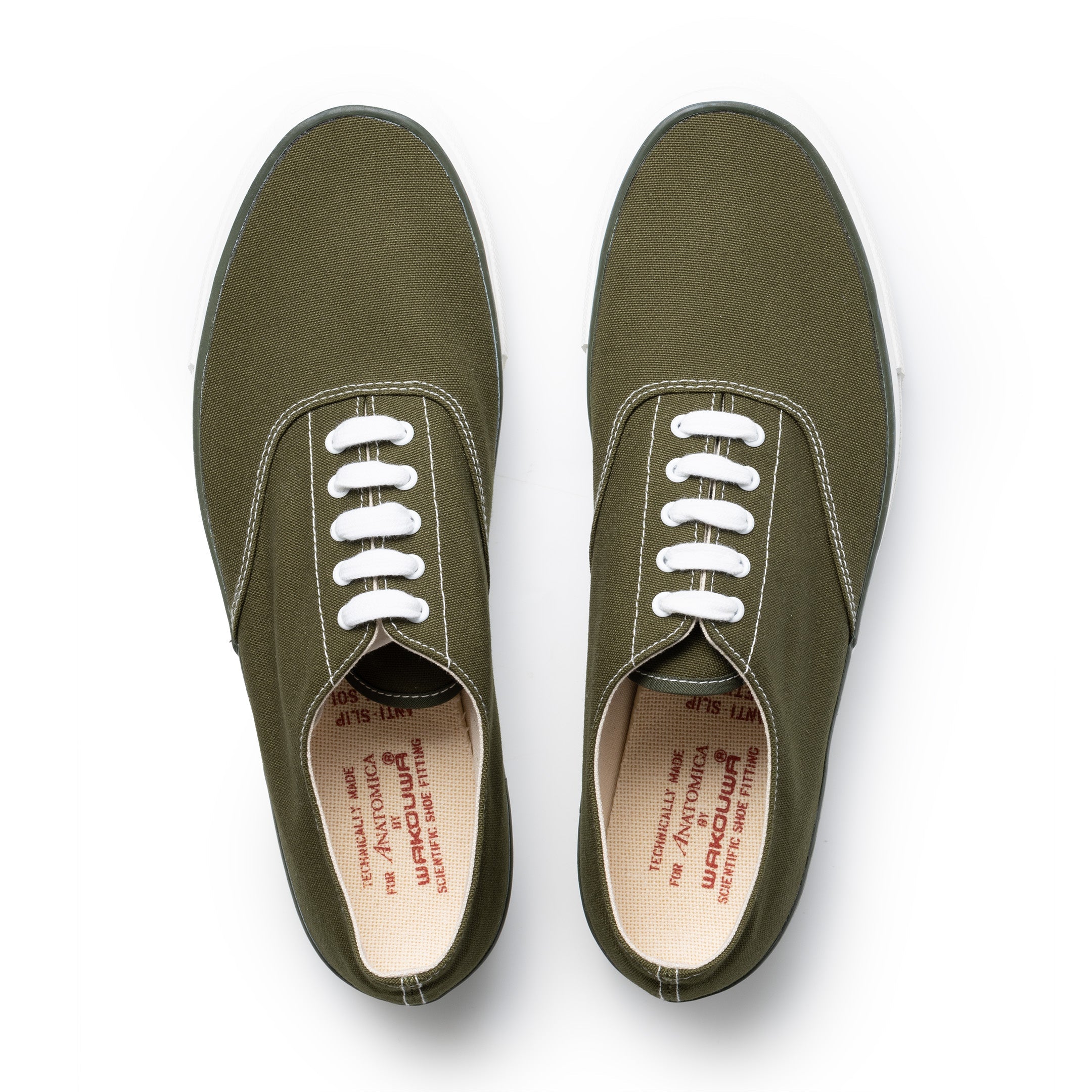 Anatomica x Wakouwa Deck Shoes Low Pine Green-Shoes-Clutch Cafe