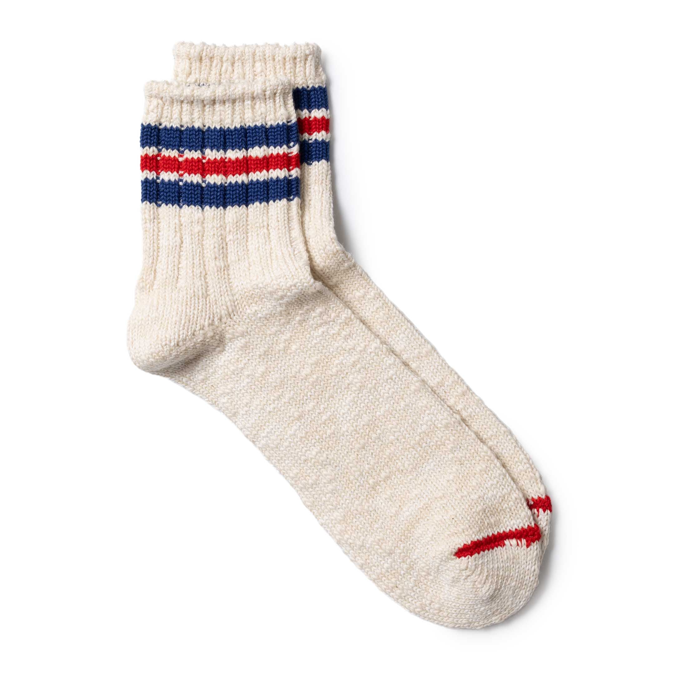 Anonymous Ism 3Line Slub Q Sock Off White-Socks-Clutch Cafe