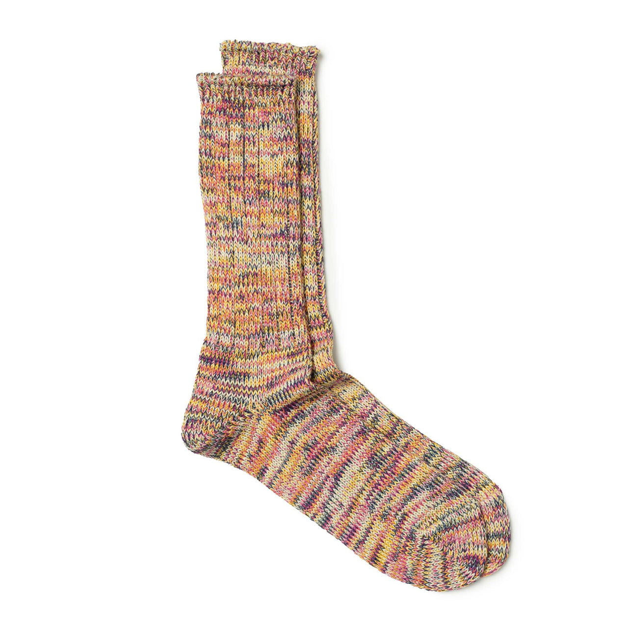 Anonymous Ism 5 Colour Mix Crew Sock Pink-Socks-Clutch Cafe