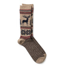 Anonymous Ism Deer Snow Jacquard Crew Sock Beige-Socks-Clutch Cafe