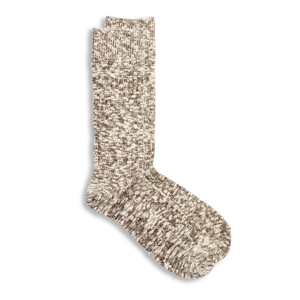 Anonymous Ism Light Slub Crew Sock Brown-Socks-Clutch Cafe