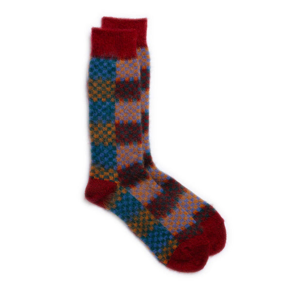 Anonymous Ism Napping Checked Crew Wine-Socks-Clutch Cafe