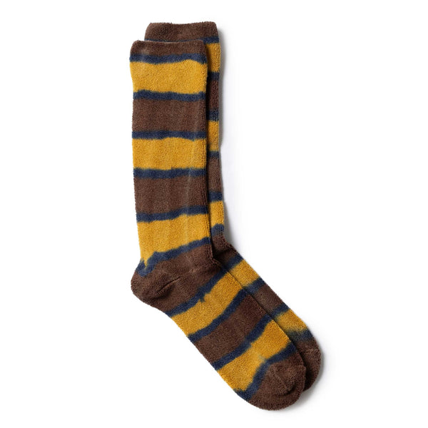 Anonymous Ism Old Surf Stripes Crew Brown-Socks-Clutch Cafe