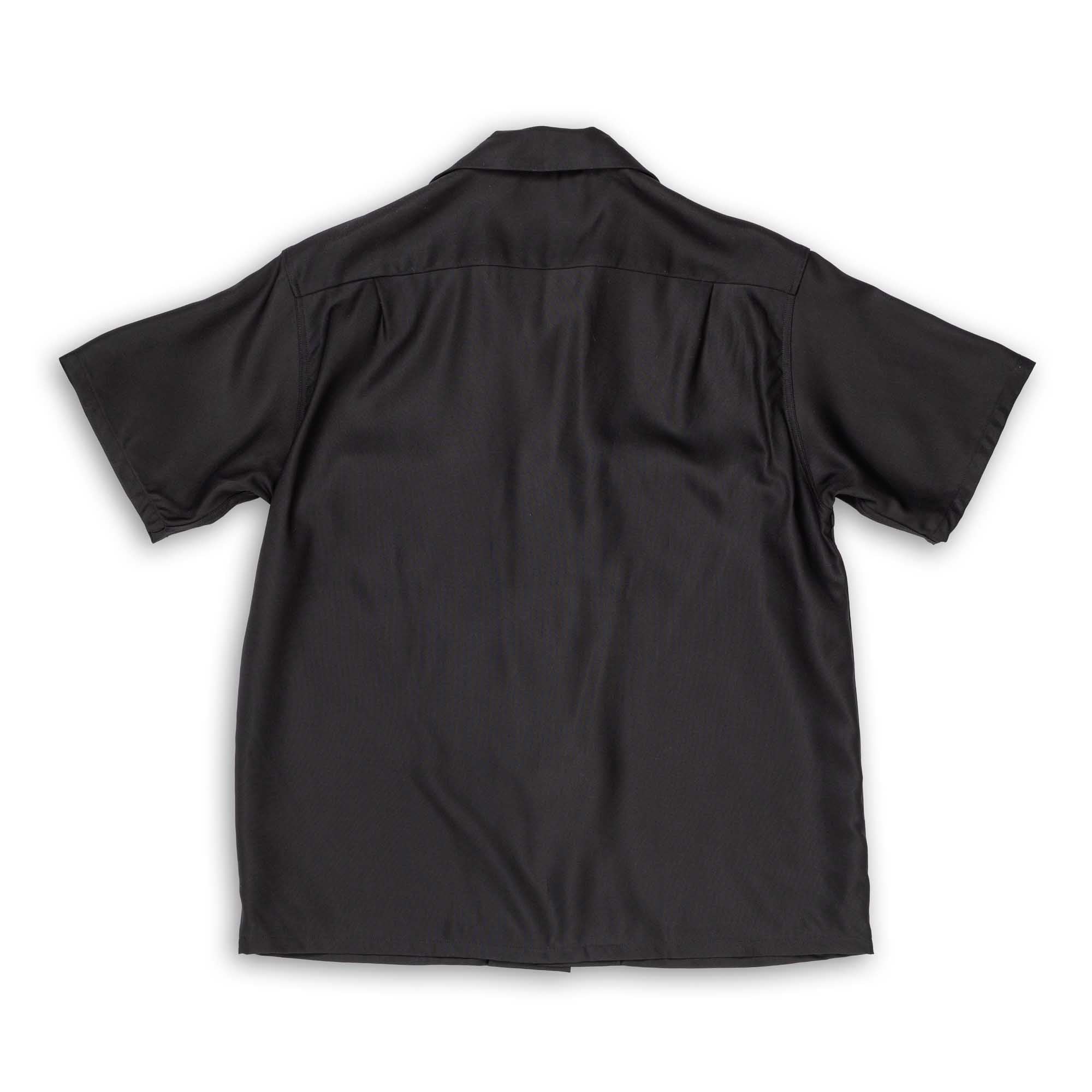 Attractions Flap Pocket Rayon Shirt S/S Black-Shirt-Clutch Cafe