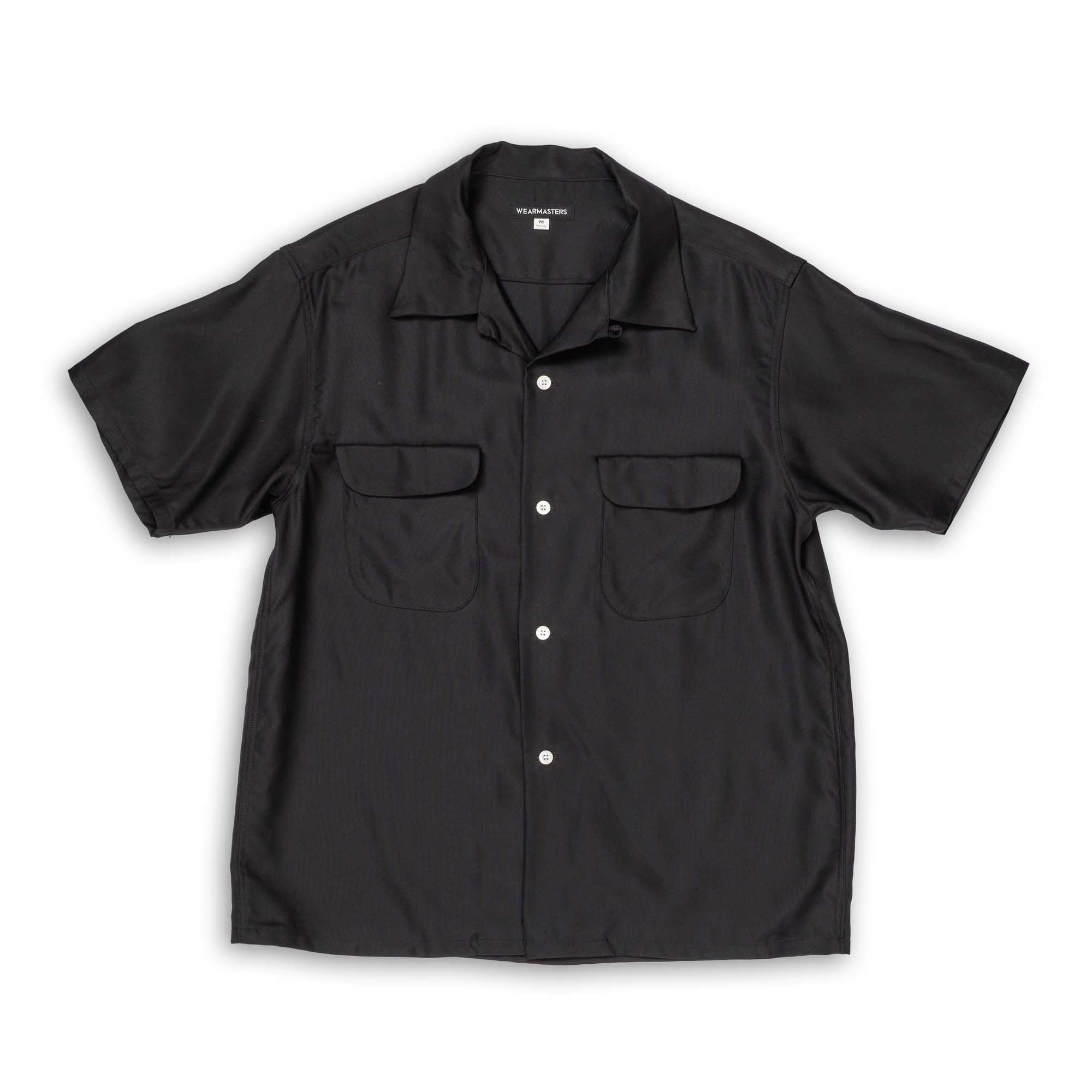 Attractions Flap Pocket Rayon Shirt S/S Black-Shirt-Clutch Cafe