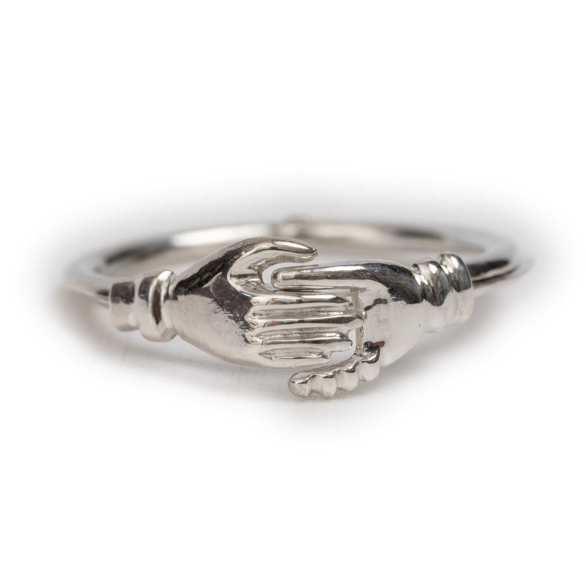 Attractions Handshake Gimmel Sterling Silver Ring-Ring-Clutch Cafe
