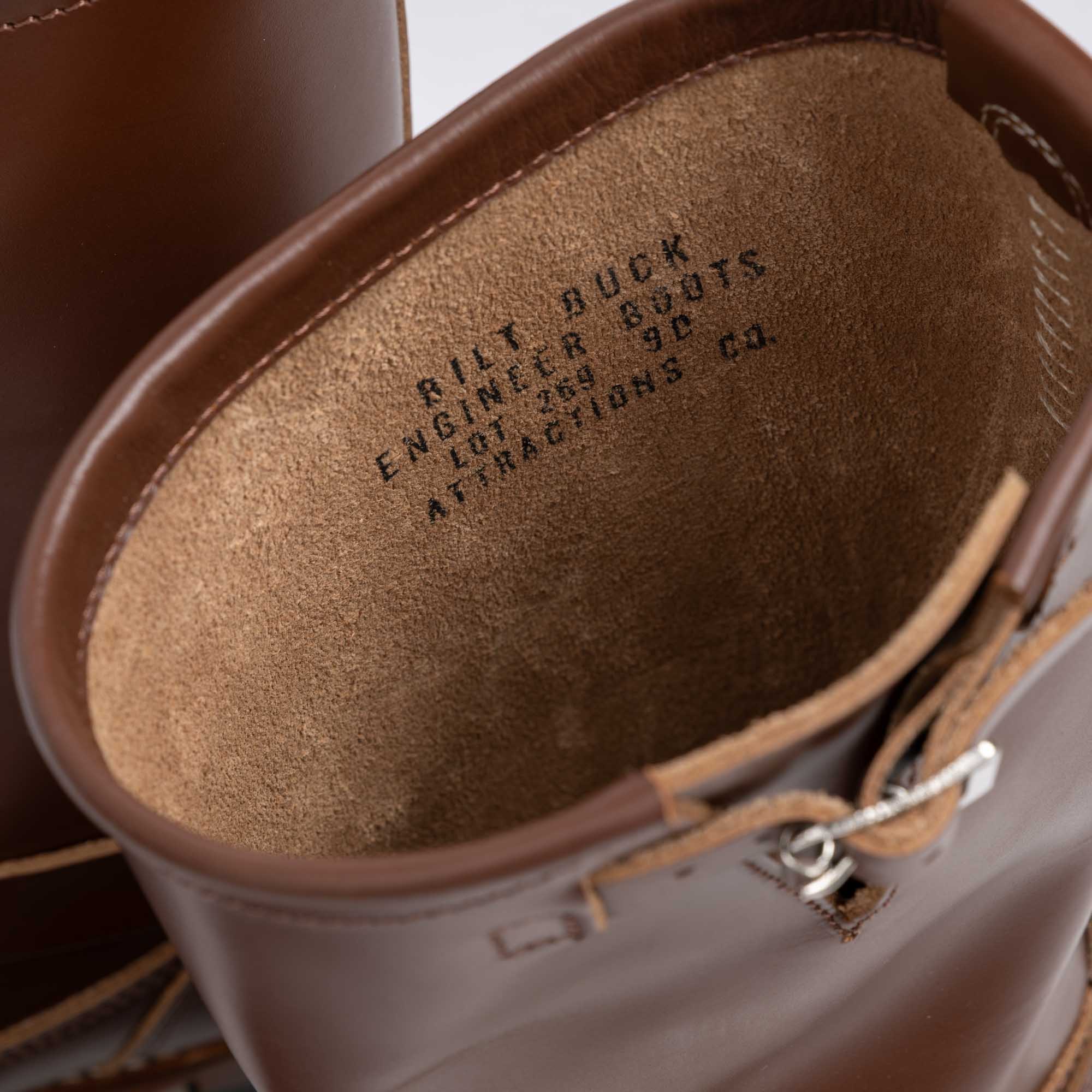 Attractions Lot.269SP Steerhide Engineer Boots Brown×Nickel-Boots-Clutch Cafe