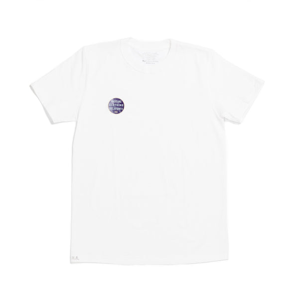 Belafonte Ragtime Drum Stencil T-Shirt White-T-Shirt-Clutch Cafe