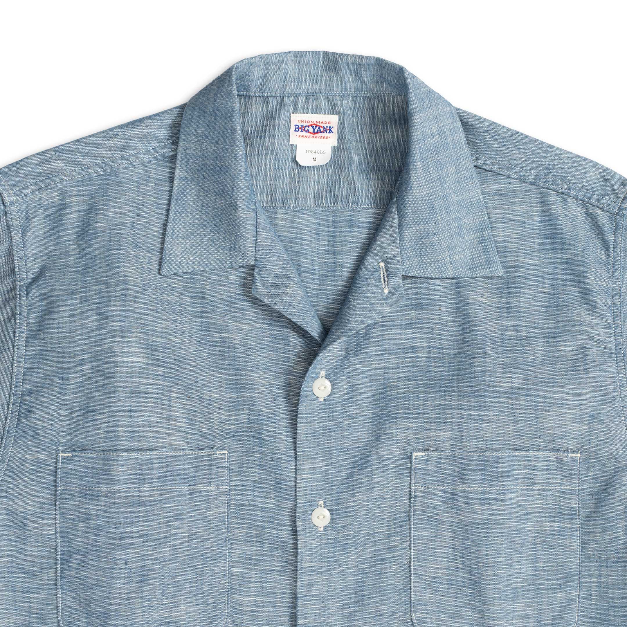 Big Yank U54 QLS S/S Shirt LT Chambray Indigo-Shirt-Clutch Cafe