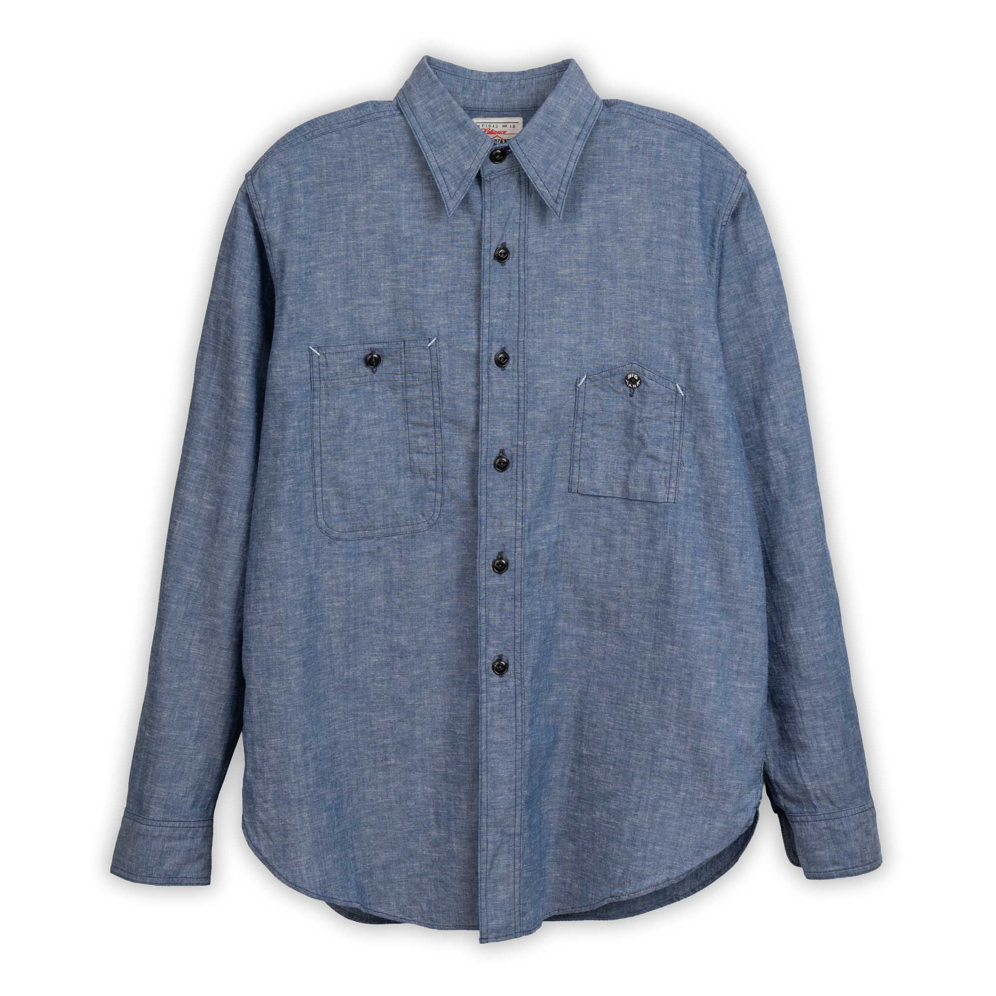 Big Yank Y1942 Original Chambray Shirt Indigo-Shirt-Clutch Cafe