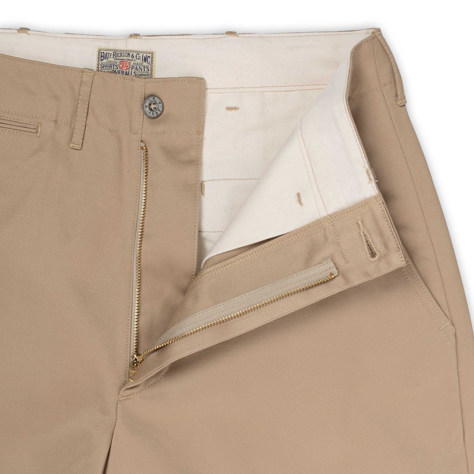 Buzz Rickson's 1945 Mod Chino Shorts Beige-Shorts-Clutch Cafe
