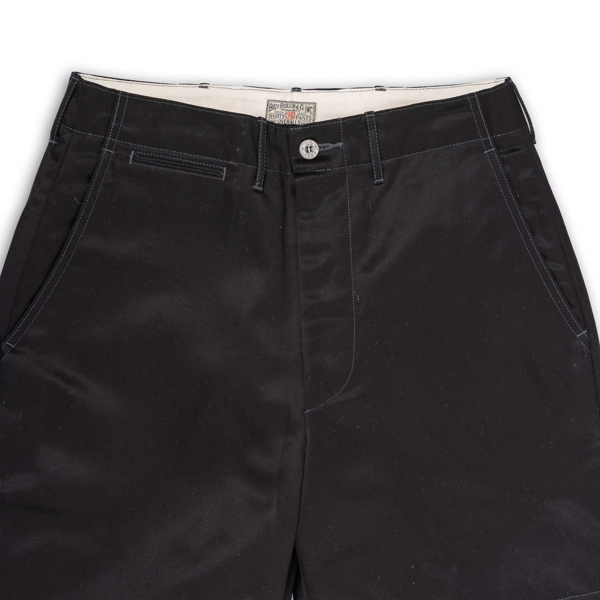 Buzz Rickson's 1945 Mod Chino Shorts Black-Shorts-Clutch Cafe