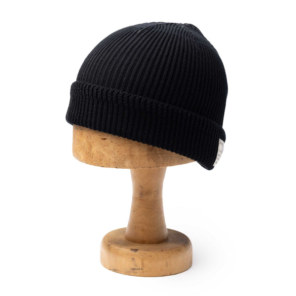 Buzz Rickson's Cotton Watch Cap Black-Hat-Clutch Cafe