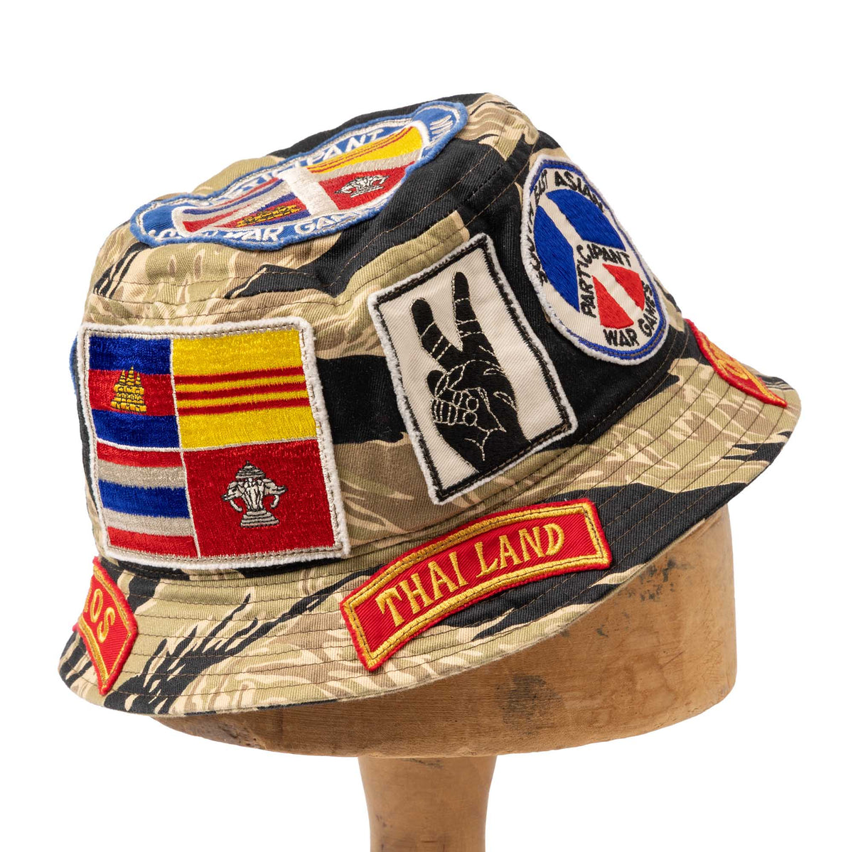 Buzz Rickson's Gold Tiger Stripe Hat Custom Black-Hat-Clutch Cafe