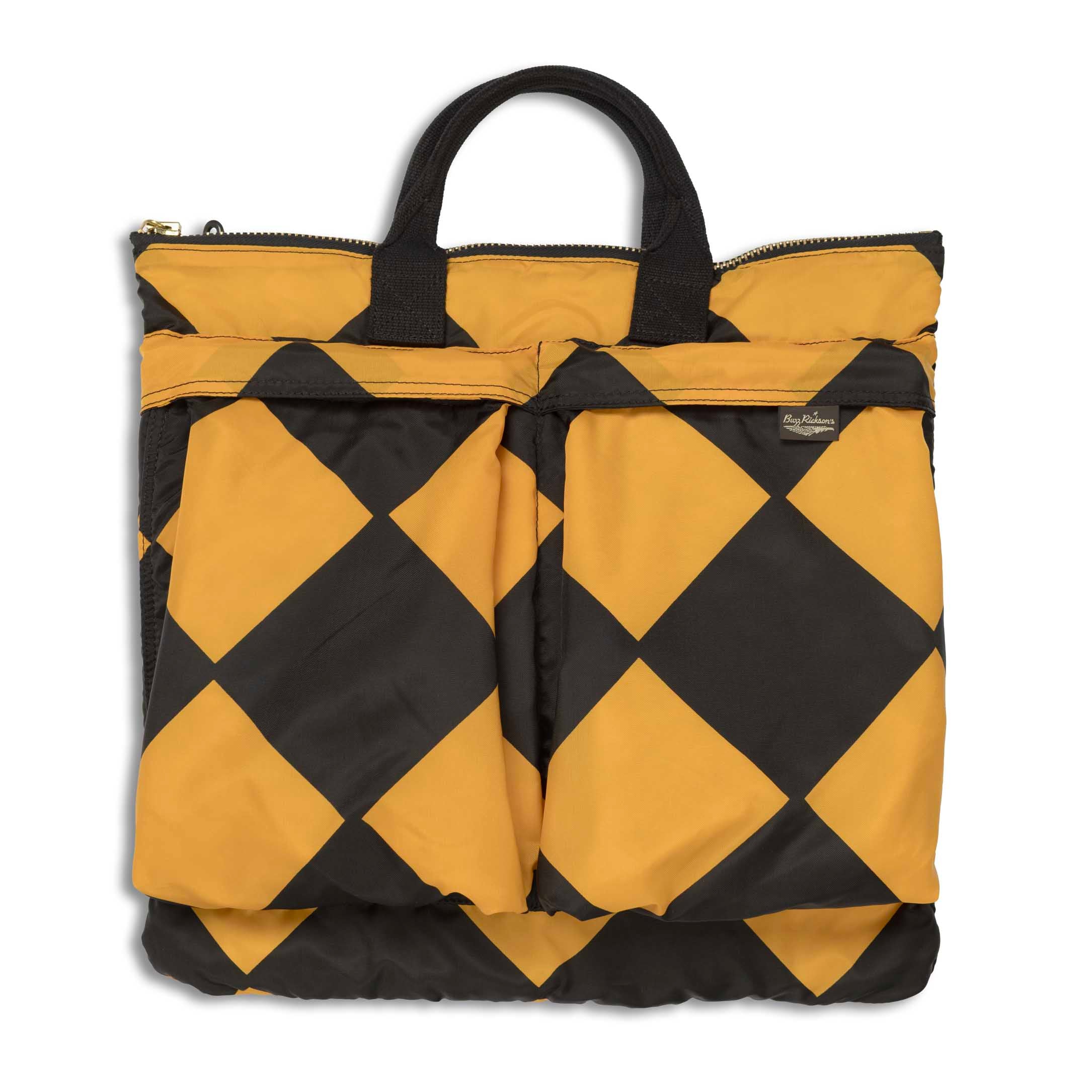 Buzz Rickson's Line Crewman Helmet Bag Orange x Black-Bag-Clutch Cafe