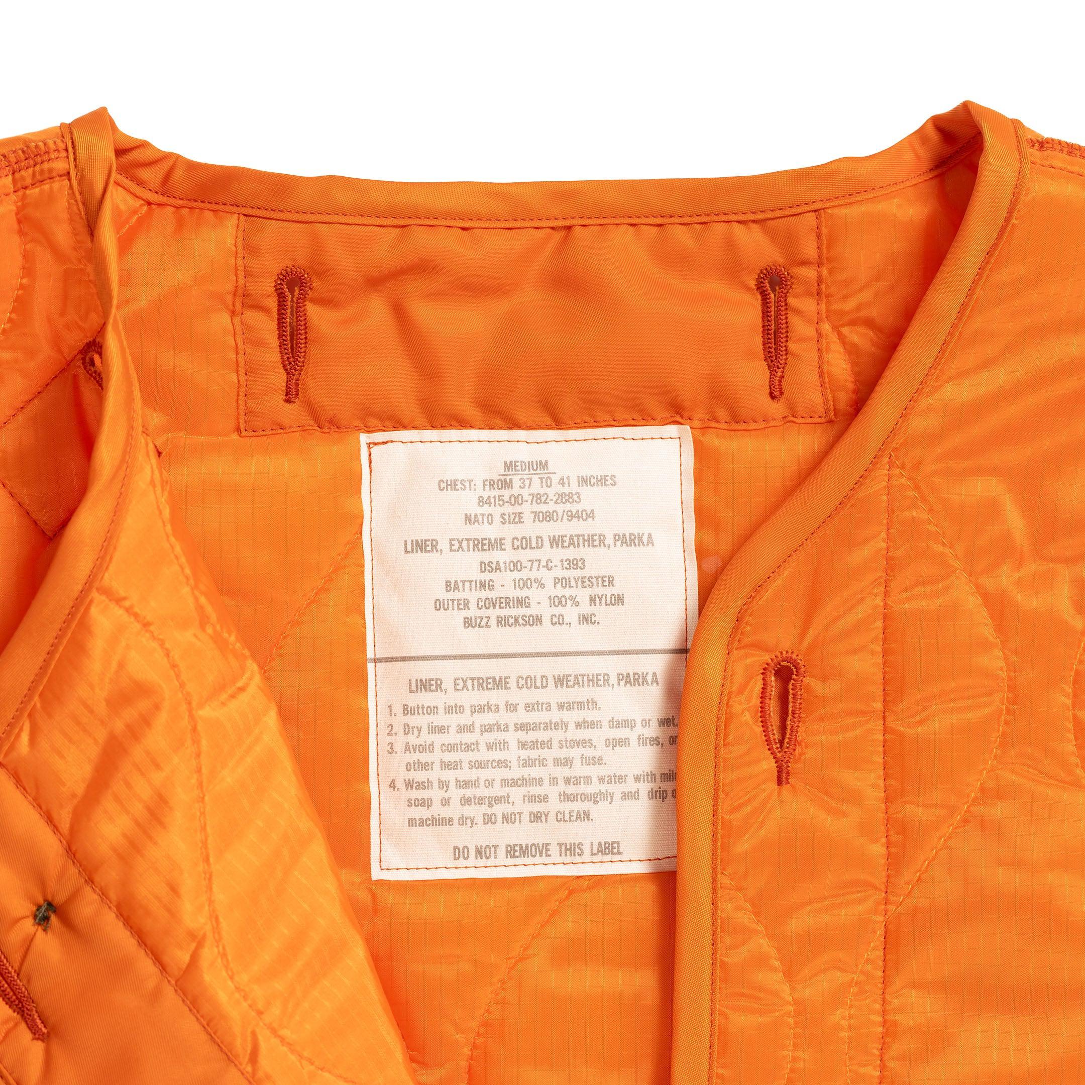 Buzz Rickson's Liner Extreme Cold Weather Orange-Coats & Jackets-Clutch Cafe