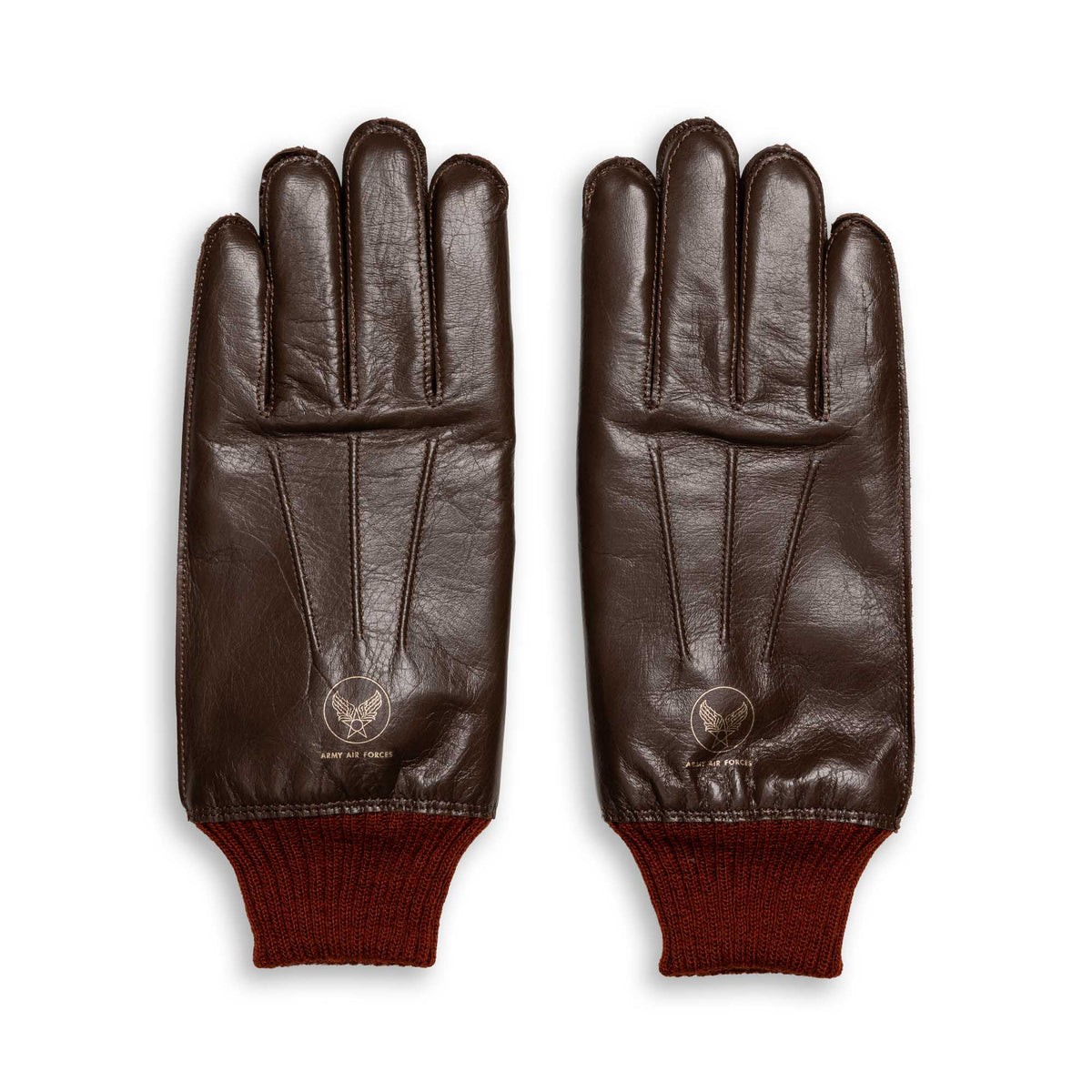 Buzz Rickson's Type A-10 Gloves S/Brown x Red-Gloves-Clutch Cafe