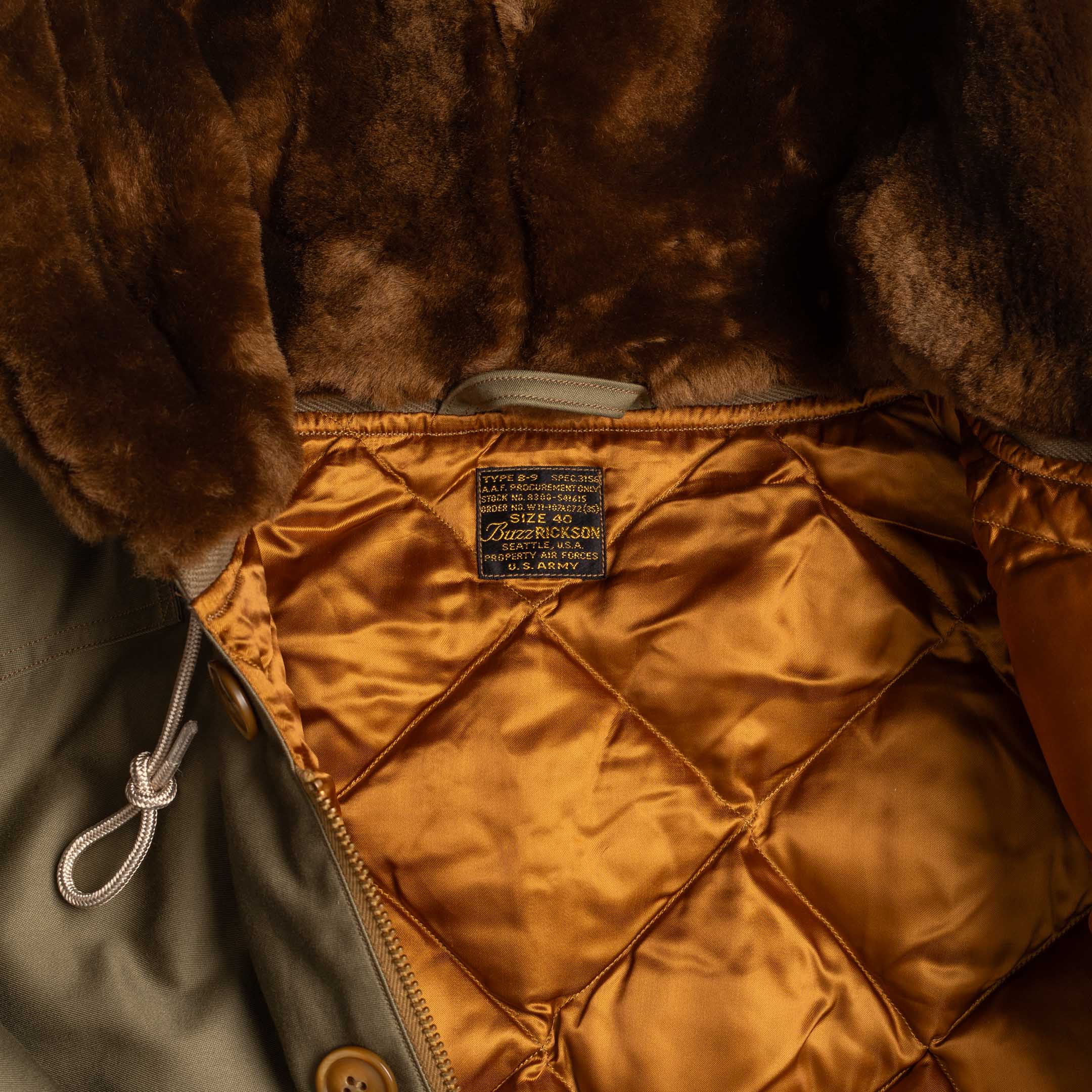 Buzz Rickson's Type B-9 Jacket Olive Drab – Clutch Cafe