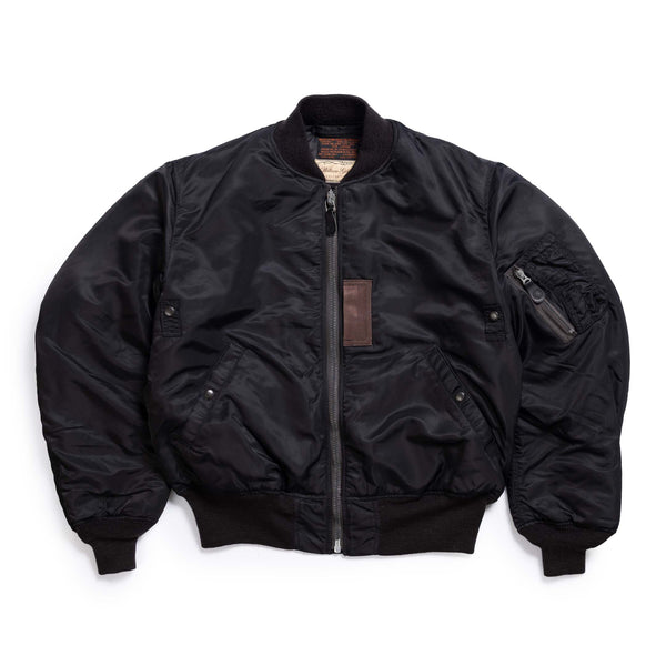 Buzz Rickson's x William Gibson MA-1 Albert Turner Black-Leather Jacket ...