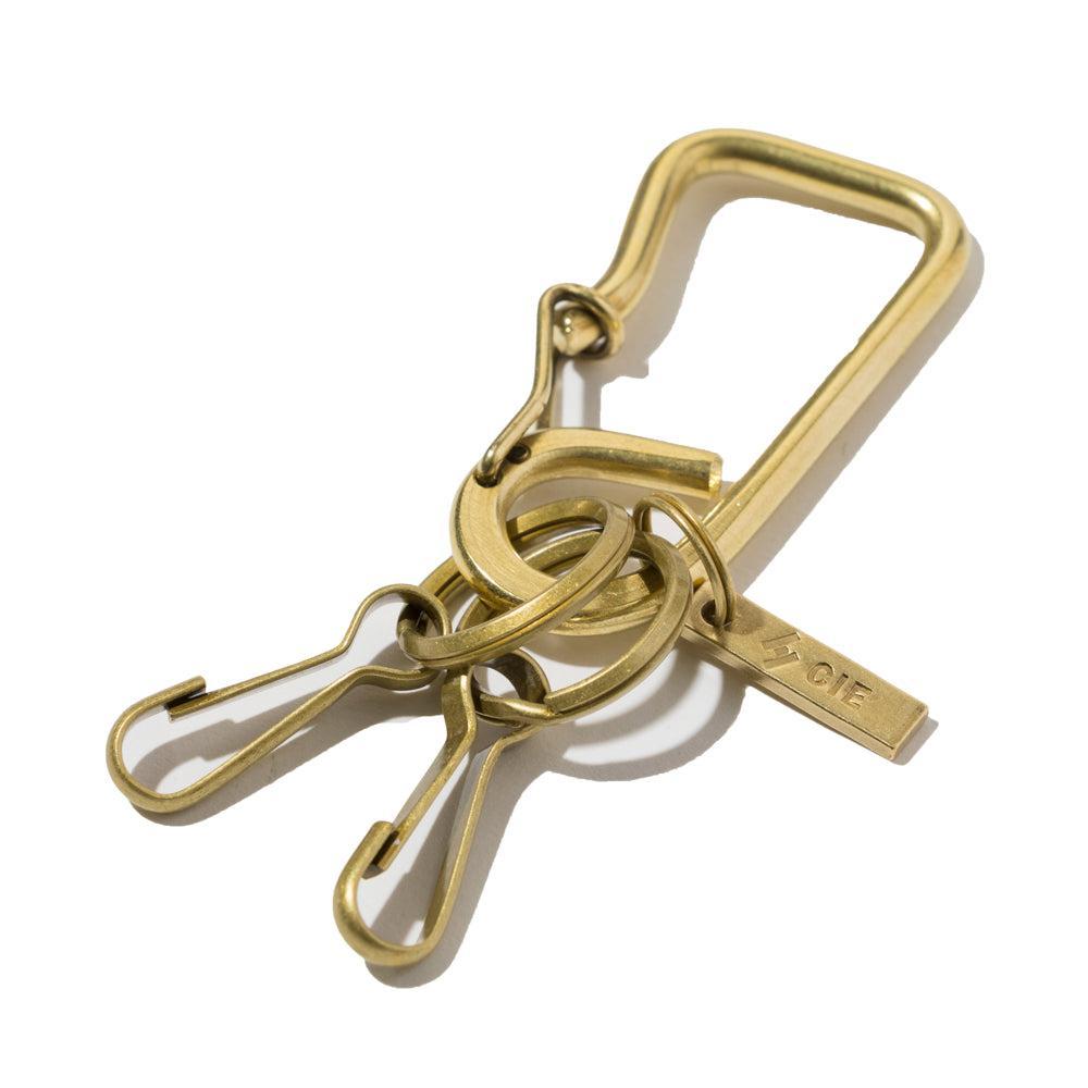 CIE Brass Key Fob - Carabiner Type - Brass-Key Ring-Clutch Cafe