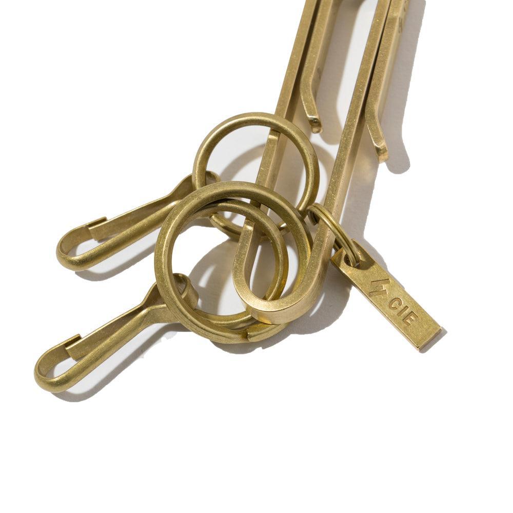 CIE Brass Key Fob - Clip Type - Brass-Key Ring-Clutch Cafe
